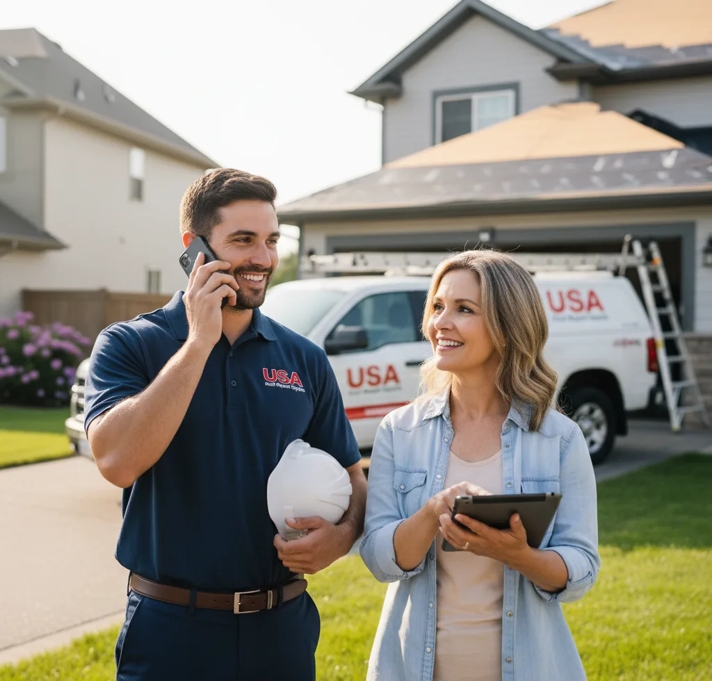 USA Roof Repair Experts customer support in Camby